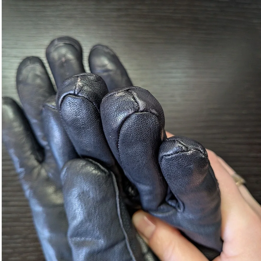 REI‎ Vintage Gore-Tex Leather Thinsulate Winter Gloves Black Women's Medium